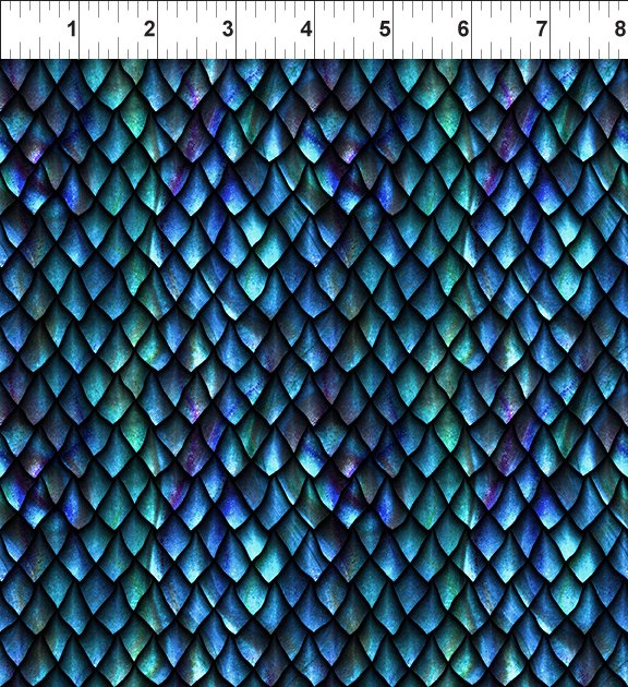 Drachen Schuppen blue