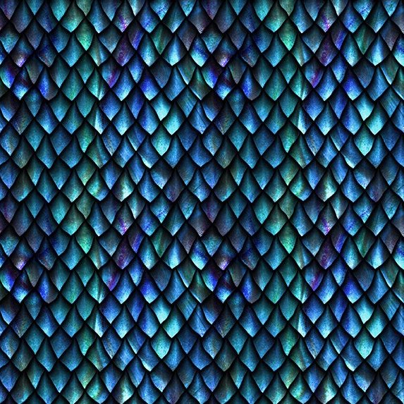 Drachen Schuppen blue