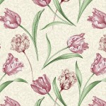 Etched Tulips creme - 1 Stück = 3,20 Meter