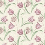 Etched Tulips creme - 1 Stück = 3,20 Meter