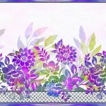 Garden of Dreams II - Bordüre purple - 1 Stück = 2,20 Meter