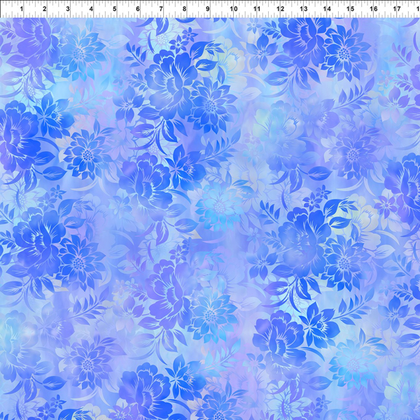 Garden of Dreams II - Floral Dream Blue - 1 Stück = 2,40 Meter