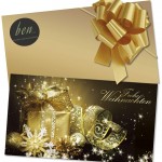 Geschenk Gutschein "Weihnachten Gold"