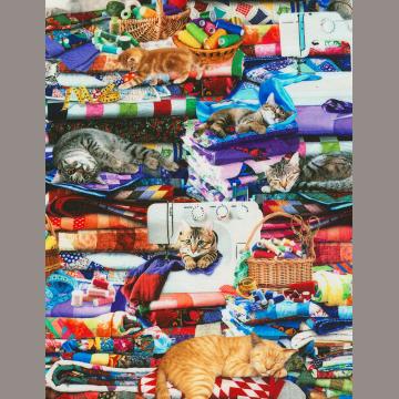 Katzen im Nähzimmer - 1 Stück = 2,30 Meter